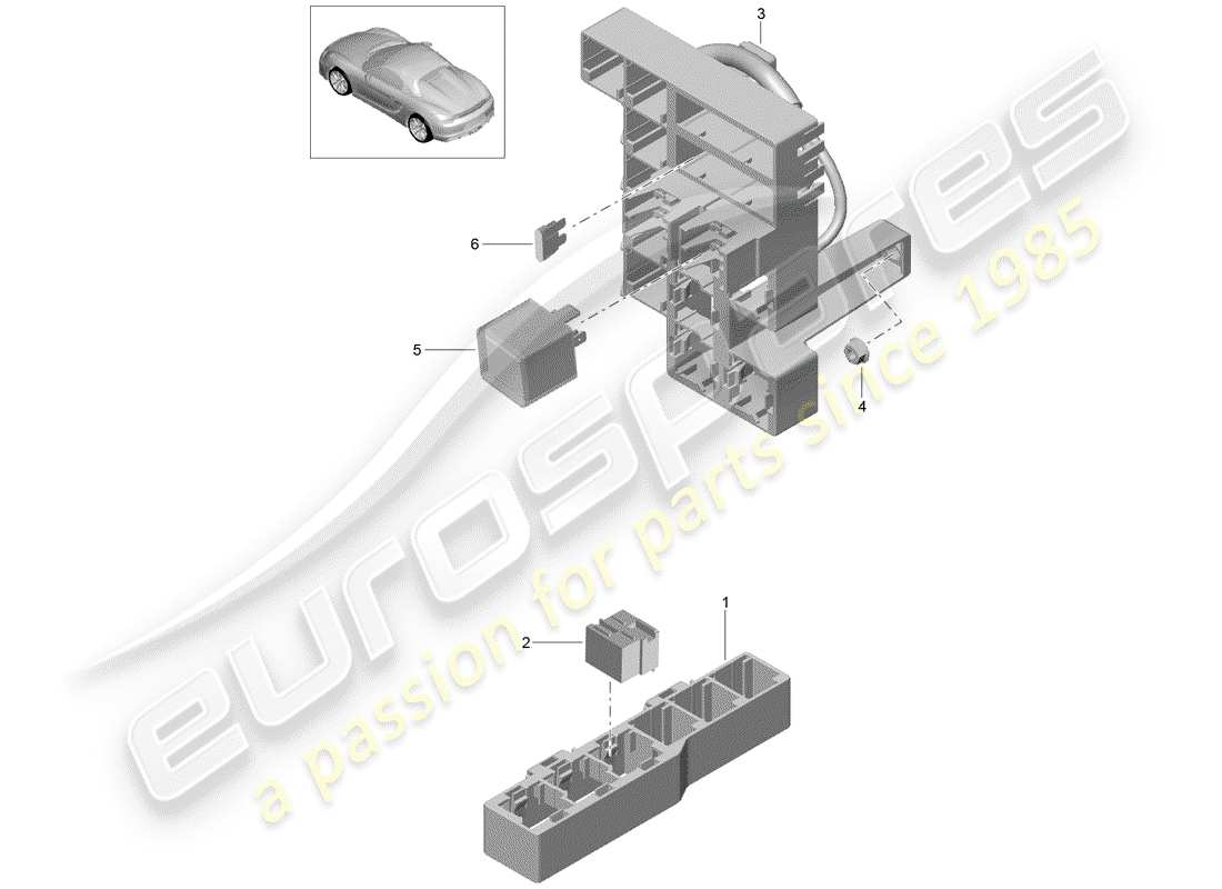 porsche 2016 fuse box/relay plate part diagram