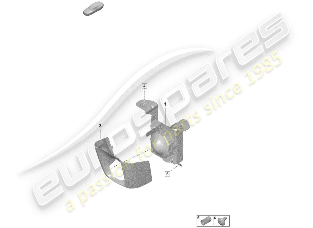 porsche 992 (2020) driver assistance system part diagram