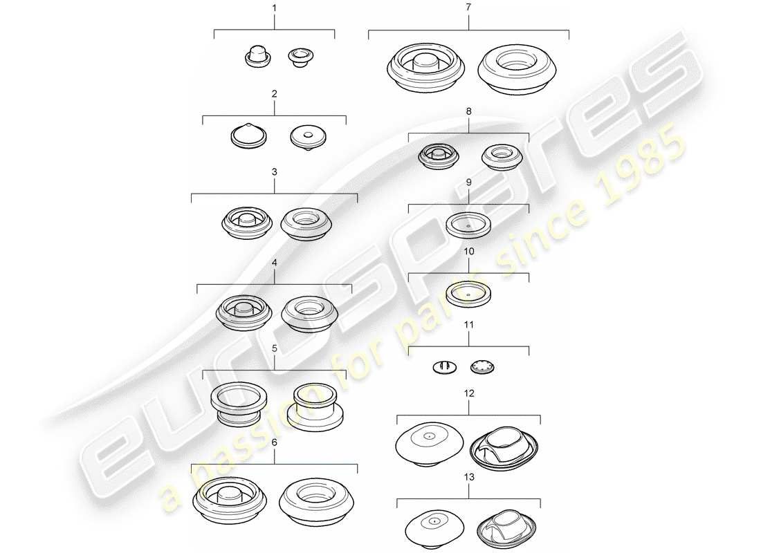 porsche cayman 987 (2007) plug parts diagram