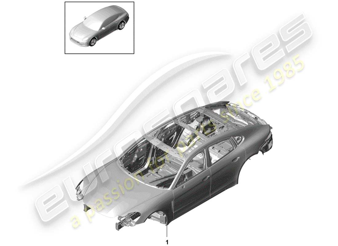 porsche panamera 971 (2017) car body part diagram
