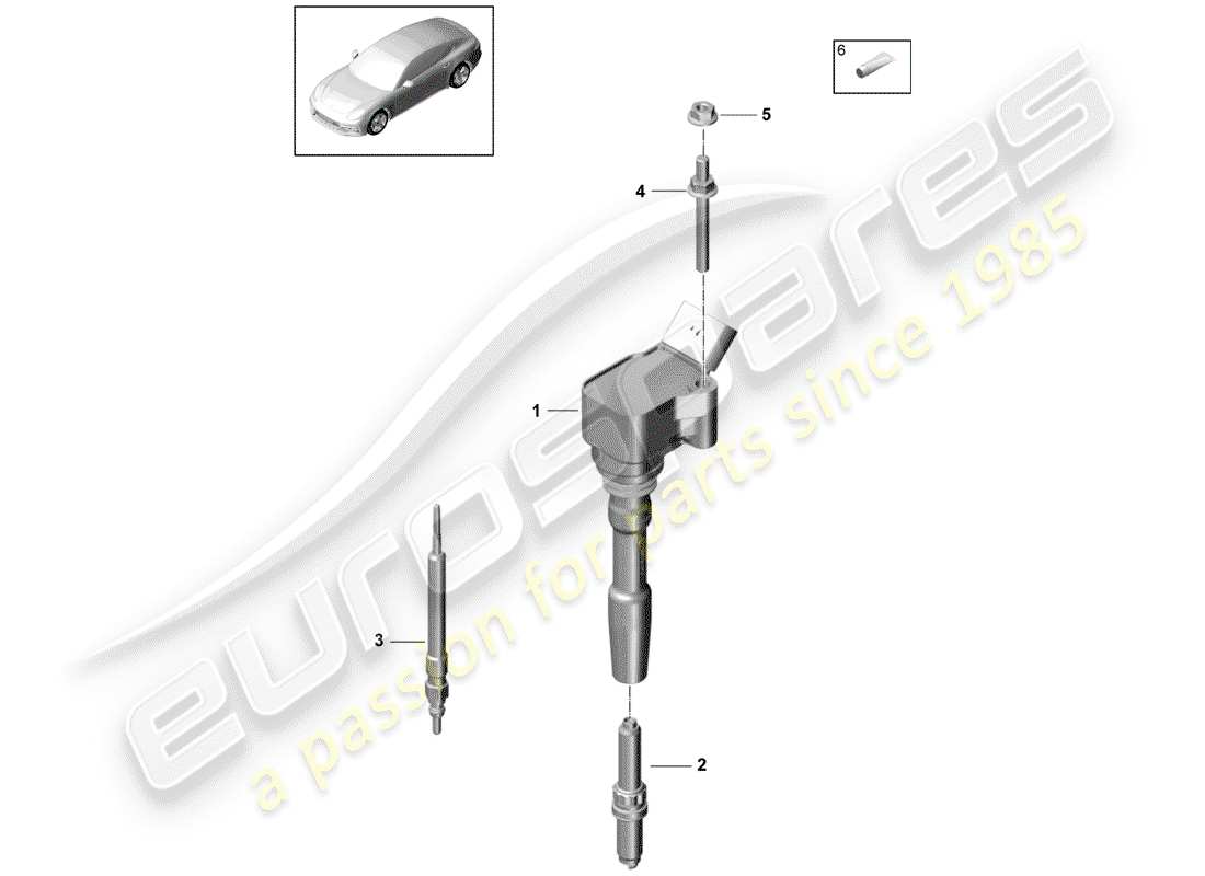 porsche panamera 971 (2017) ignition system part diagram