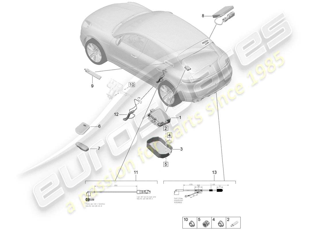 porsche macan (2020) single parts part diagram