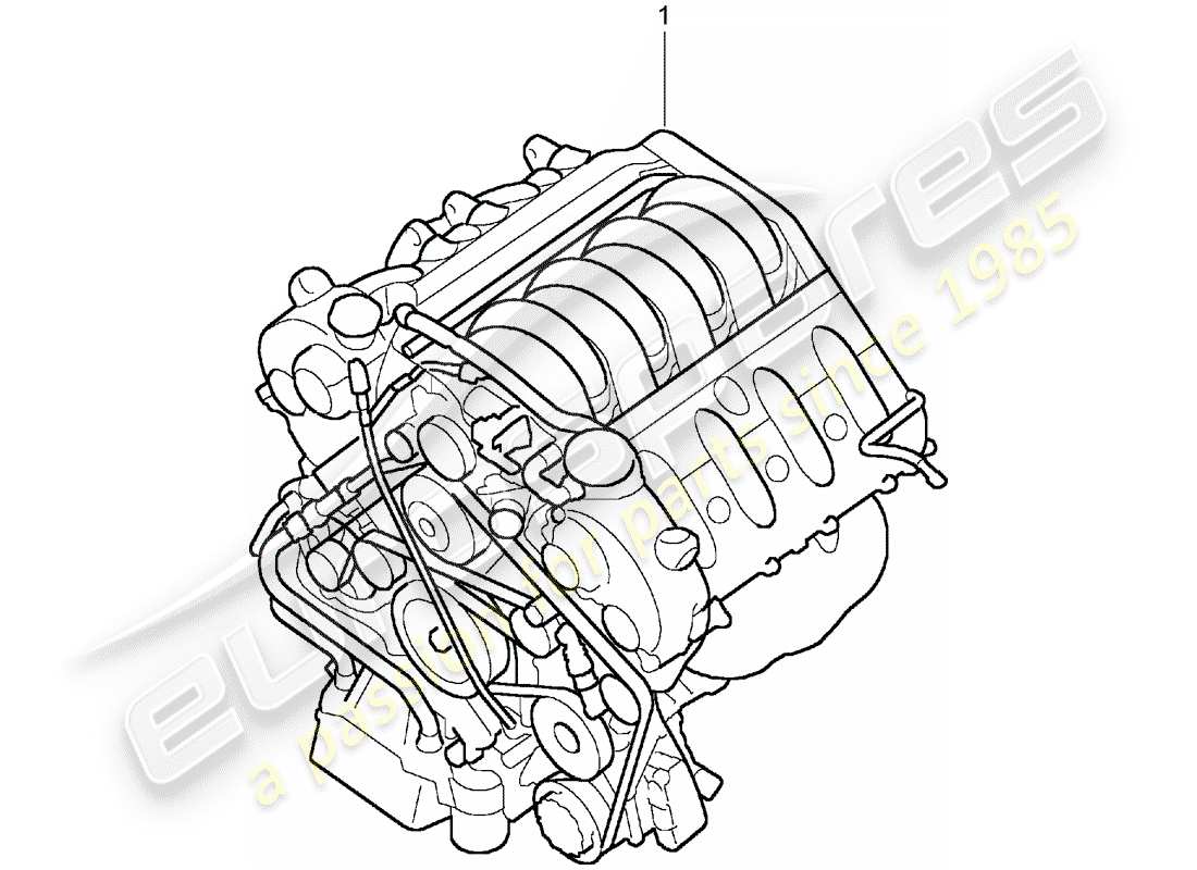 porsche replacement catalogue (1987) replacement engine part diagram