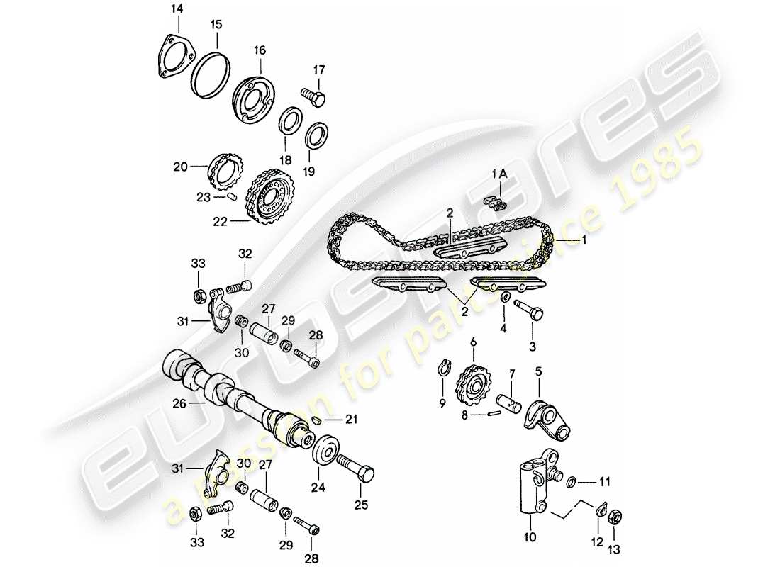 porsche 911 (1989) valve control part diagram