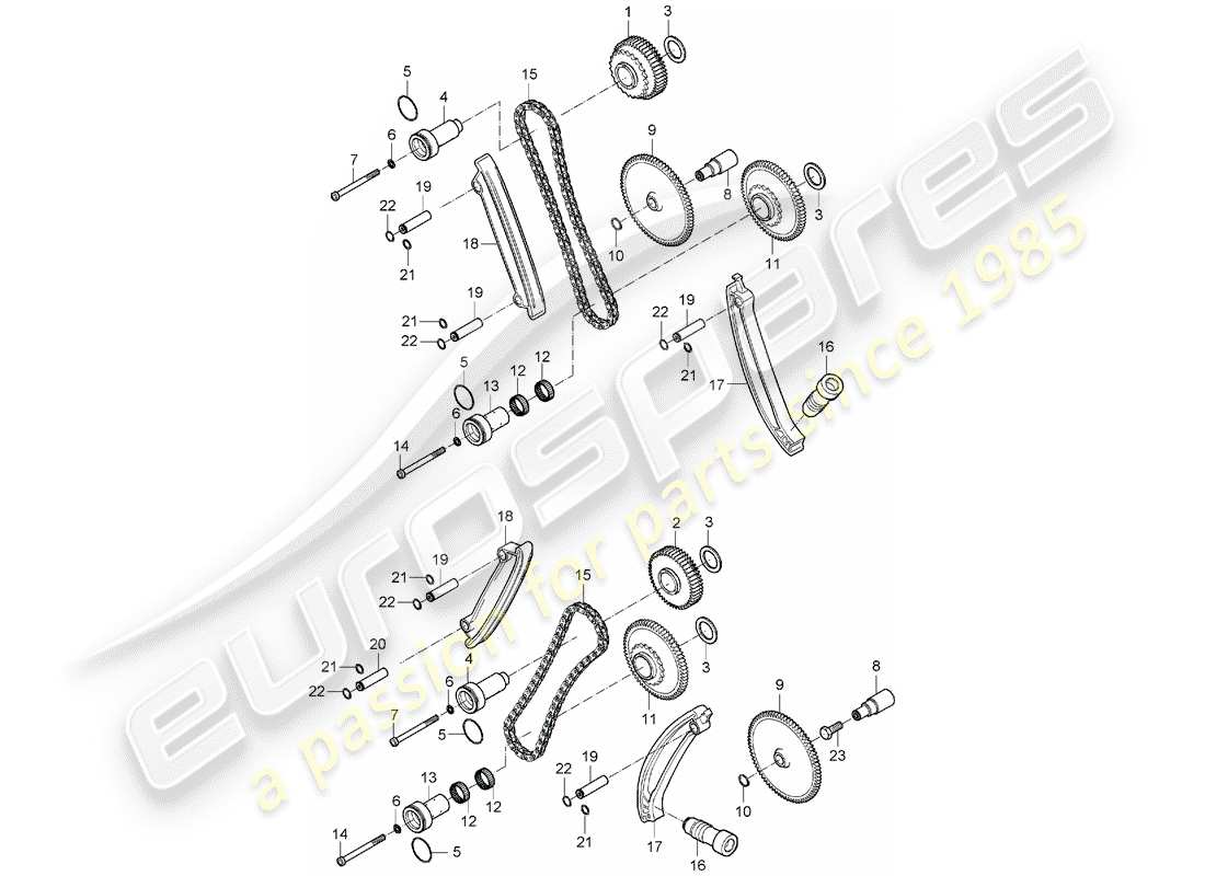 porsche carrera gt (2005) valve control parts diagram
