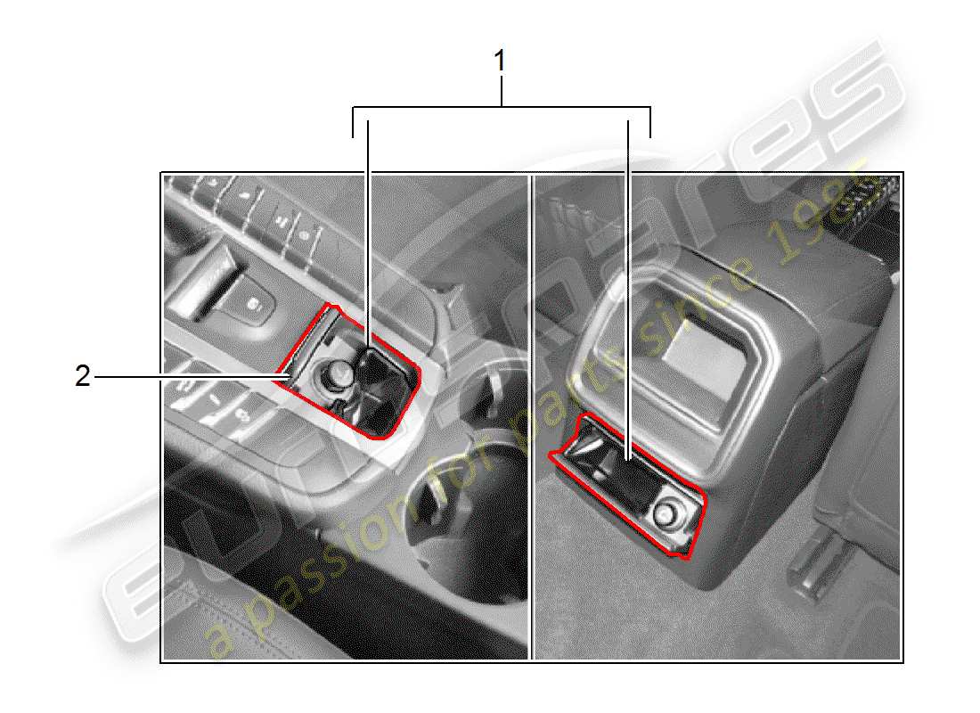 porsche tequipment macan (2020) smoker package part diagram