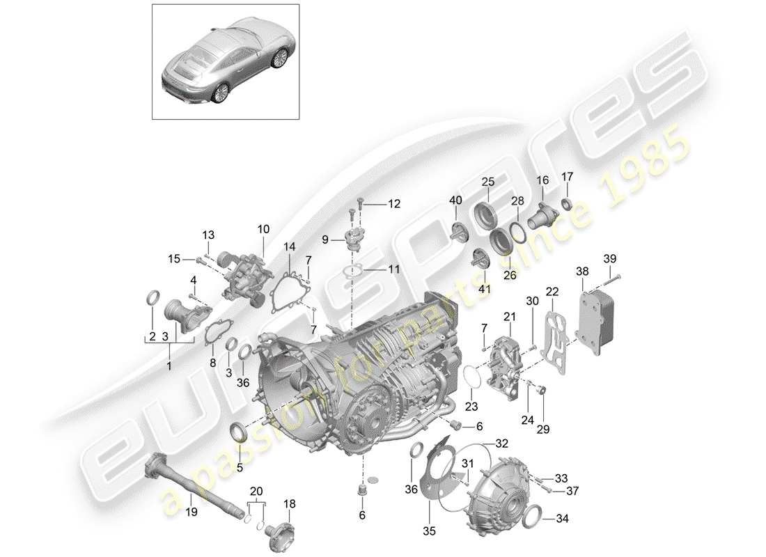 porsche 991 gen. 2 (2019) manual gearbox part diagram