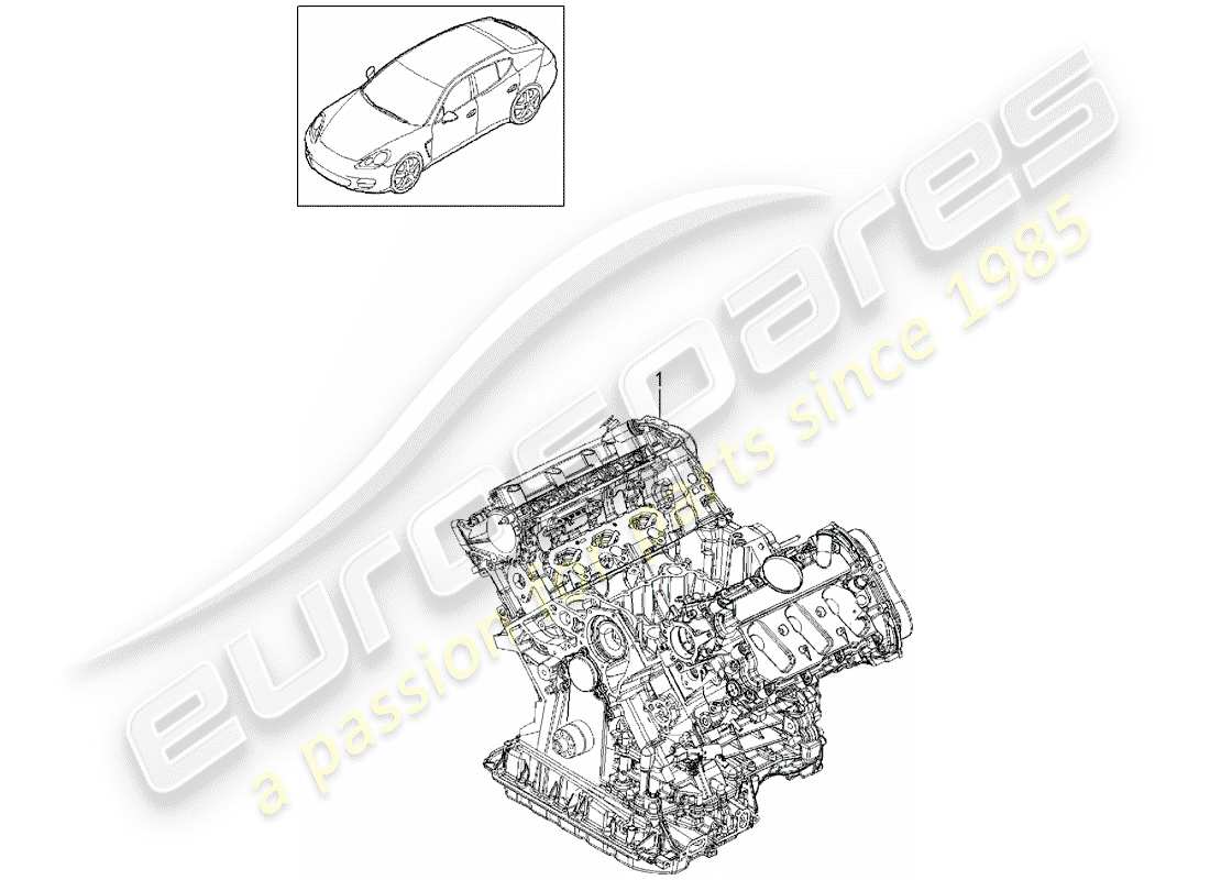 porsche panamera 970 (2016) long block part diagram