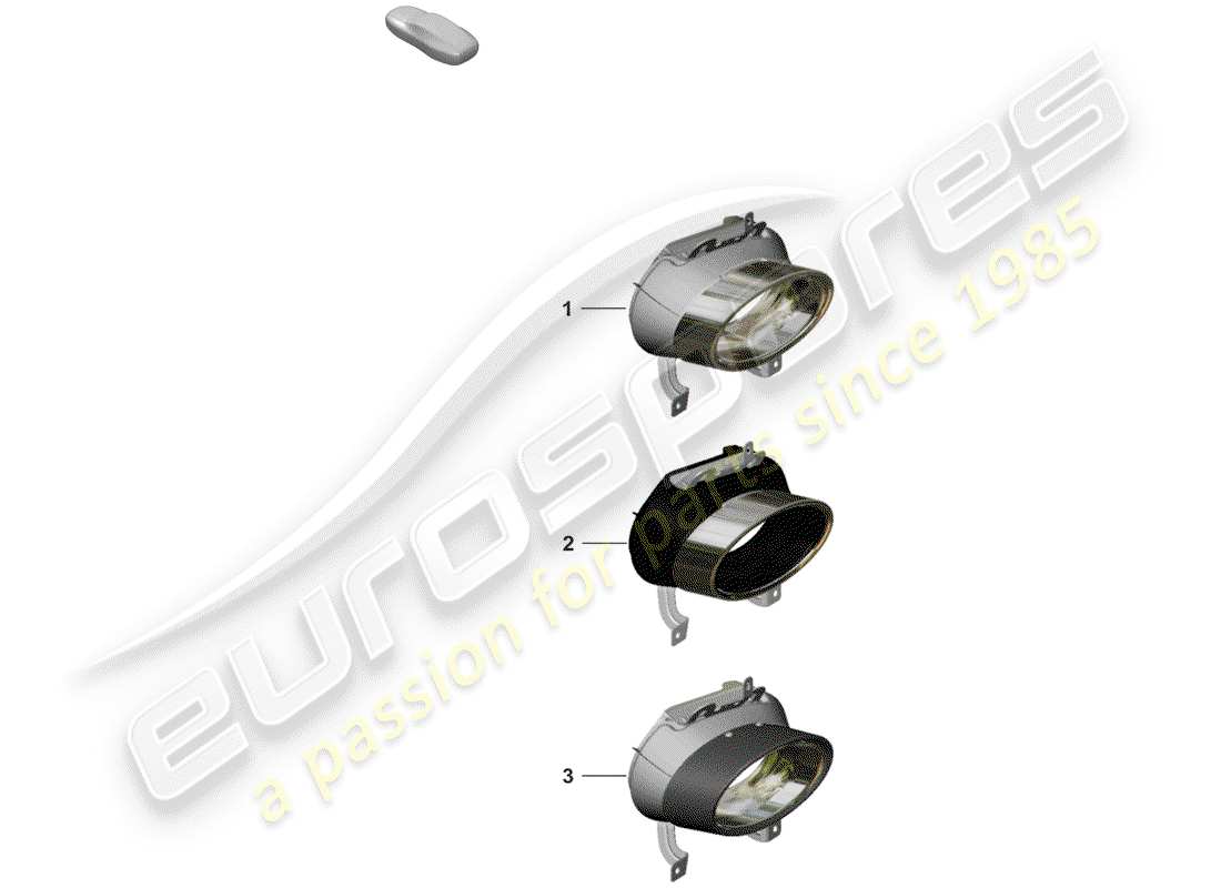 porsche 992 (2020) tail pipe part diagram