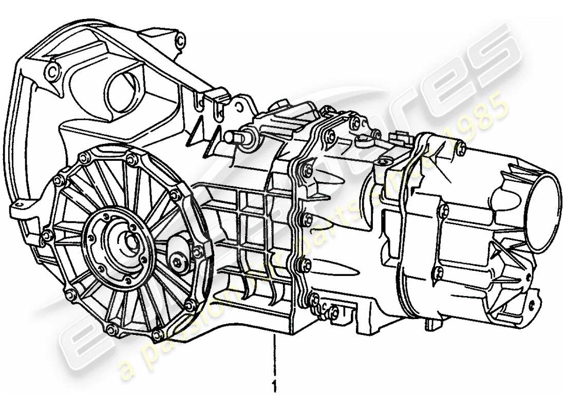 porsche replacement catalogue (1975) manual gearbox part diagram