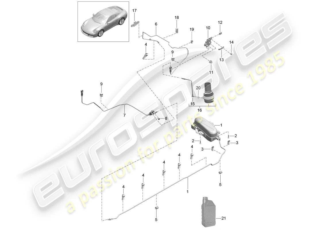 porsche 991 gen. 2 (2019) self levelling system part diagram