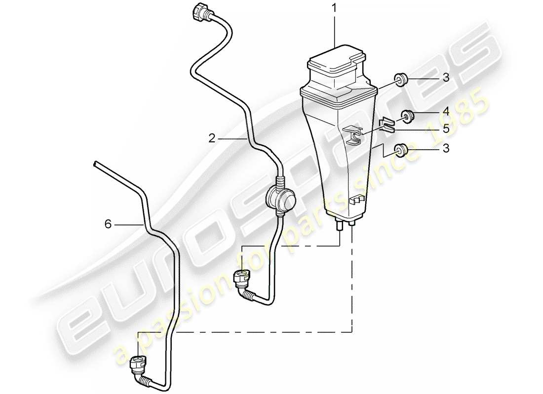 porsche 997 t/gt2 (2007) evaporative emission canister part diagram