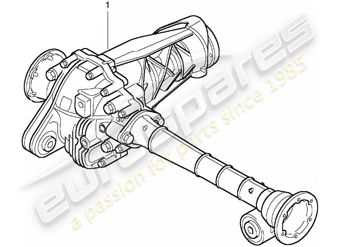 porsche replacement catalogue (1975) front axle differential part diagram