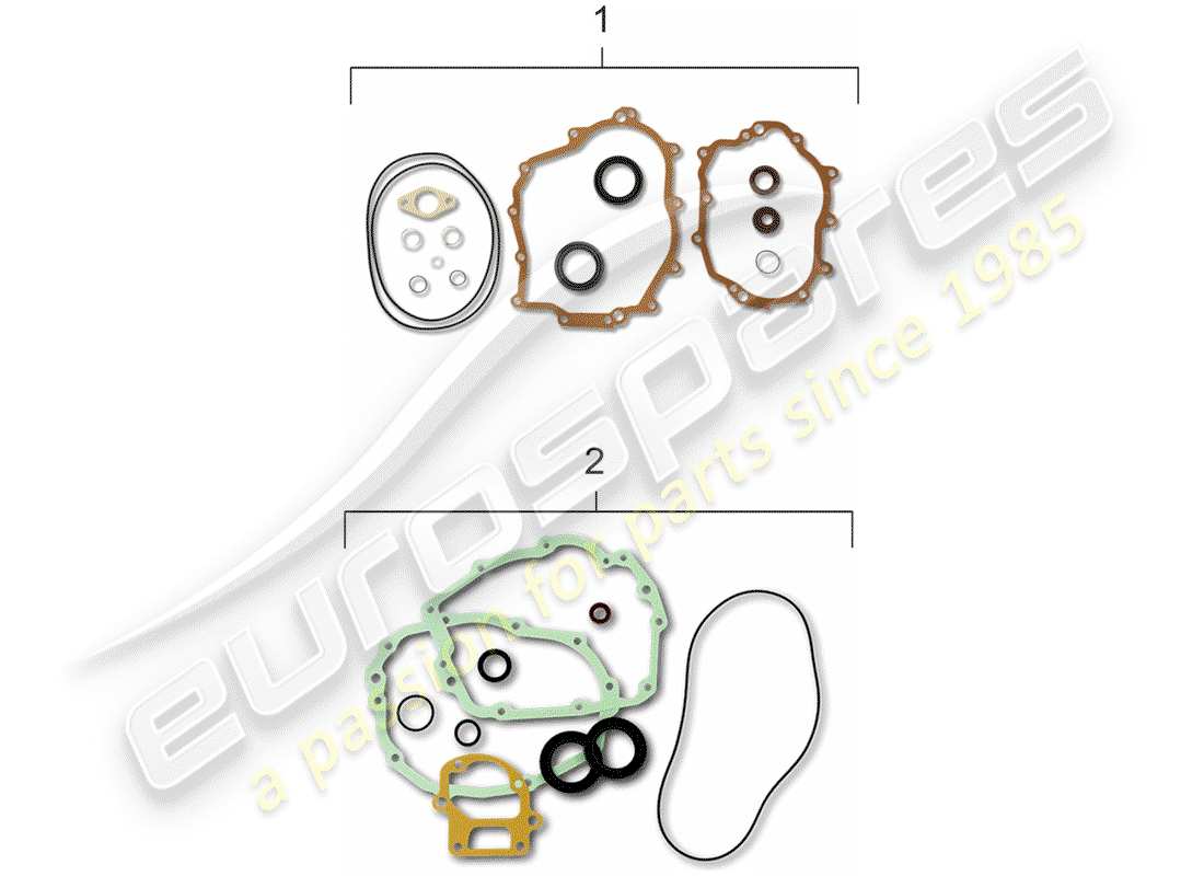 porsche 911 (1989) gasket set part diagram