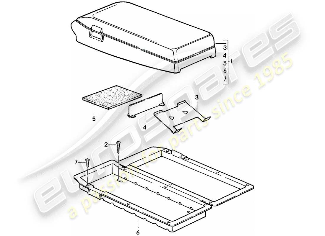 porsche 924 (1980) cassette holder part diagram