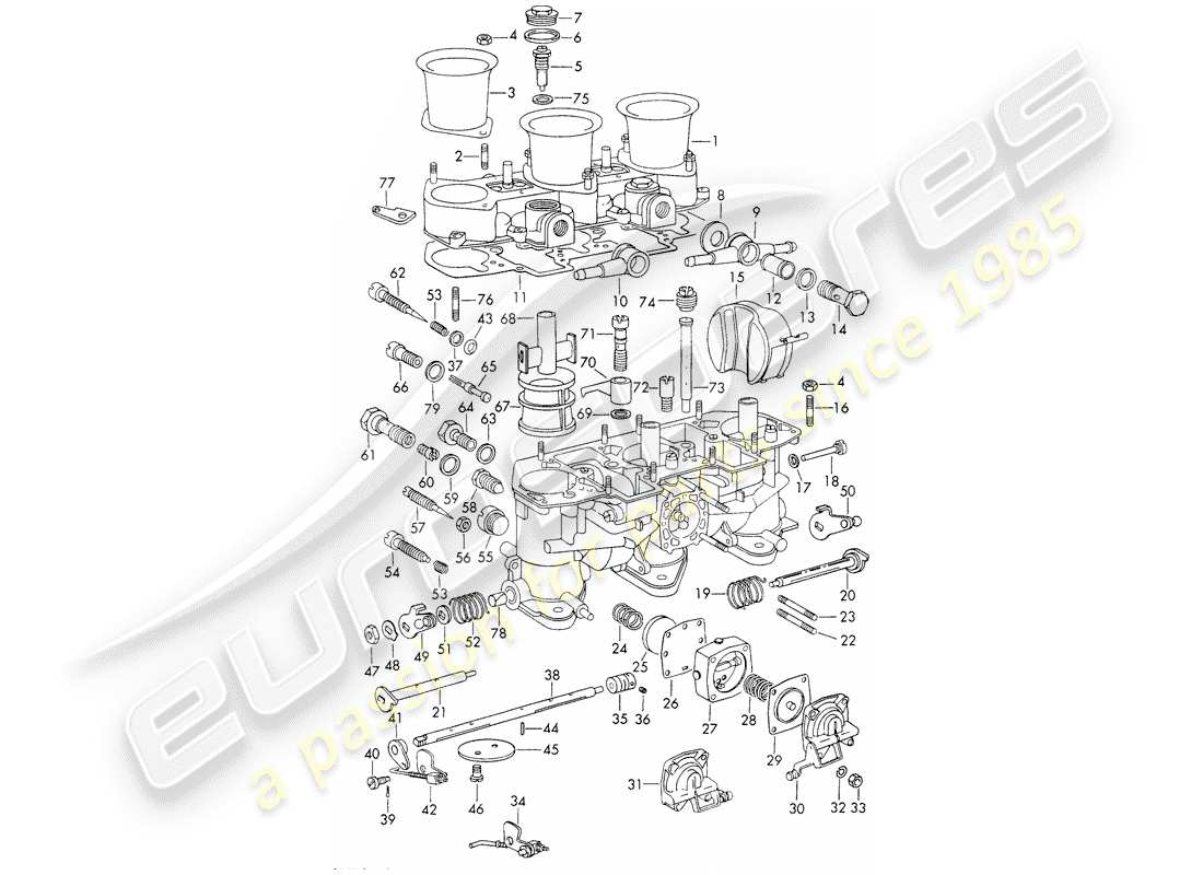 porsche 911/912 (1968) single parts - carburetor - - weber - - - 40 ida 3c-3c1 - - m 090 7001 >> - - 40 ids 3c-3c1- - m 096 0502 >> - - 40 idt/idap 3c-3c1 - - - 40 idtp 3c-3c1 - - repair set for maintenance - gasket set - see illustration: parts diagram