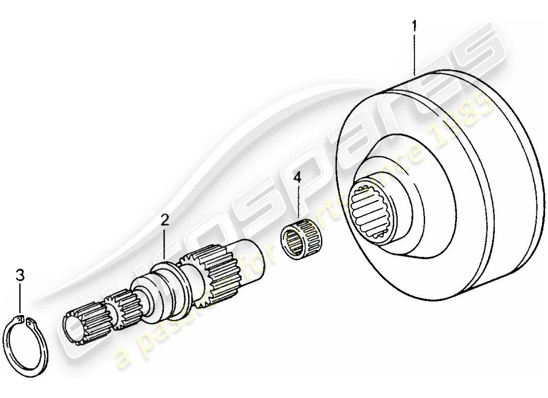 porsche 993 (1995) viscous clutch part diagram