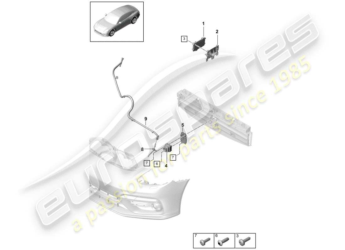 porsche panamera 971 (2019) single parts parts diagram