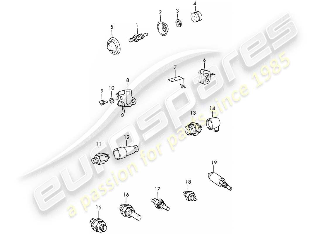 porsche 911/912 (1967) switch part diagram