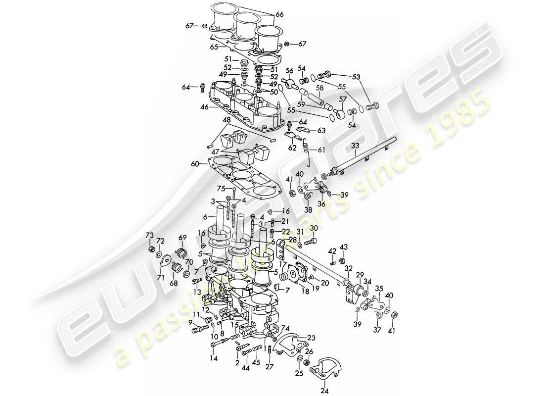 porsche 911 (1972) repair material - for - carburetor - - zenith - - 40 tin - repair set for maintenance - gasket set - see illustration: part diagram