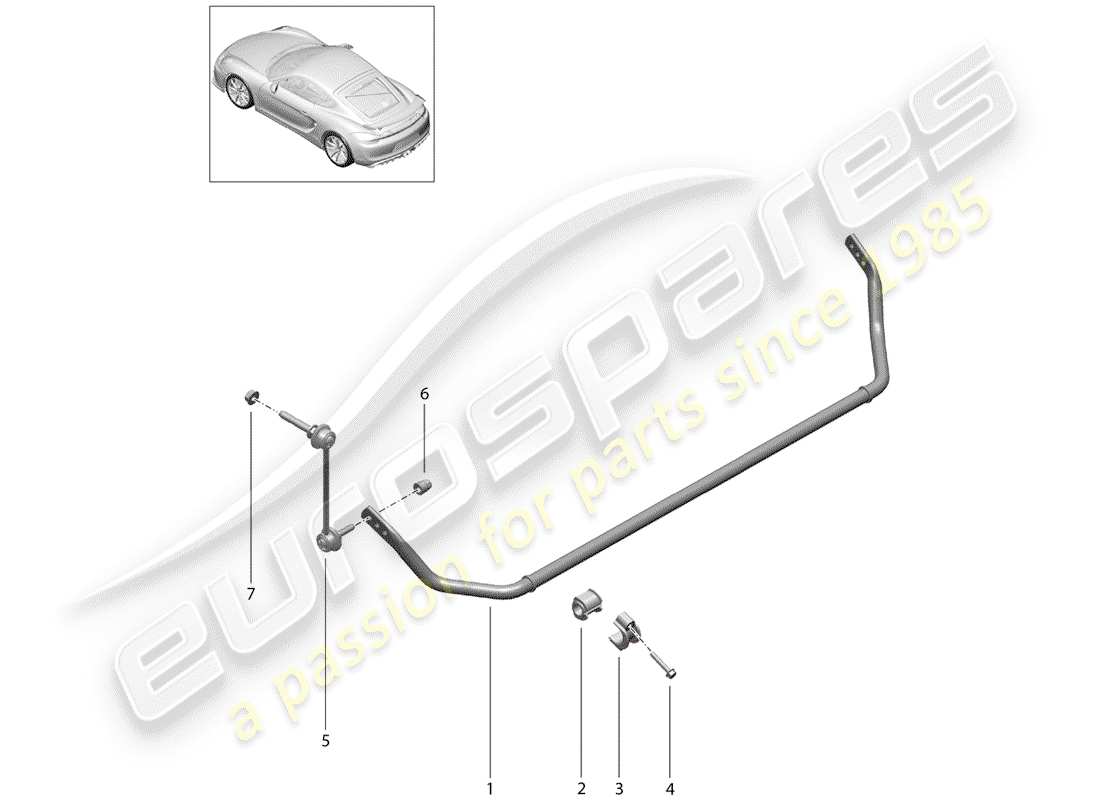 porsche 2016 stabilizer part diagram