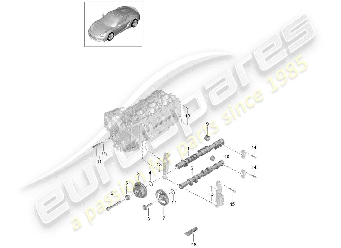 porsche 2016 camshaft part diagram