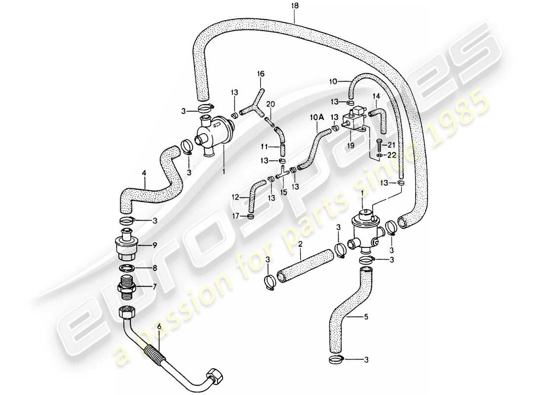 porsche 964 (1990) air injection part diagram