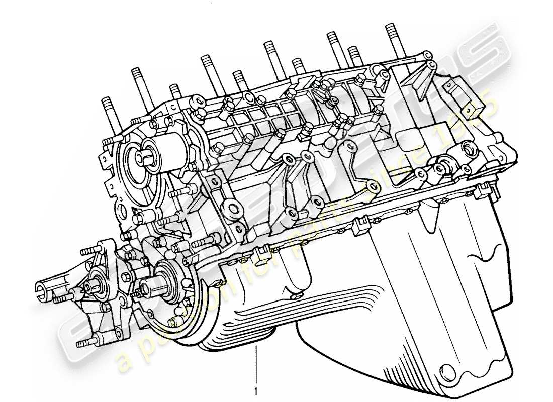 porsche replacement catalogue (1993) short engine part diagram