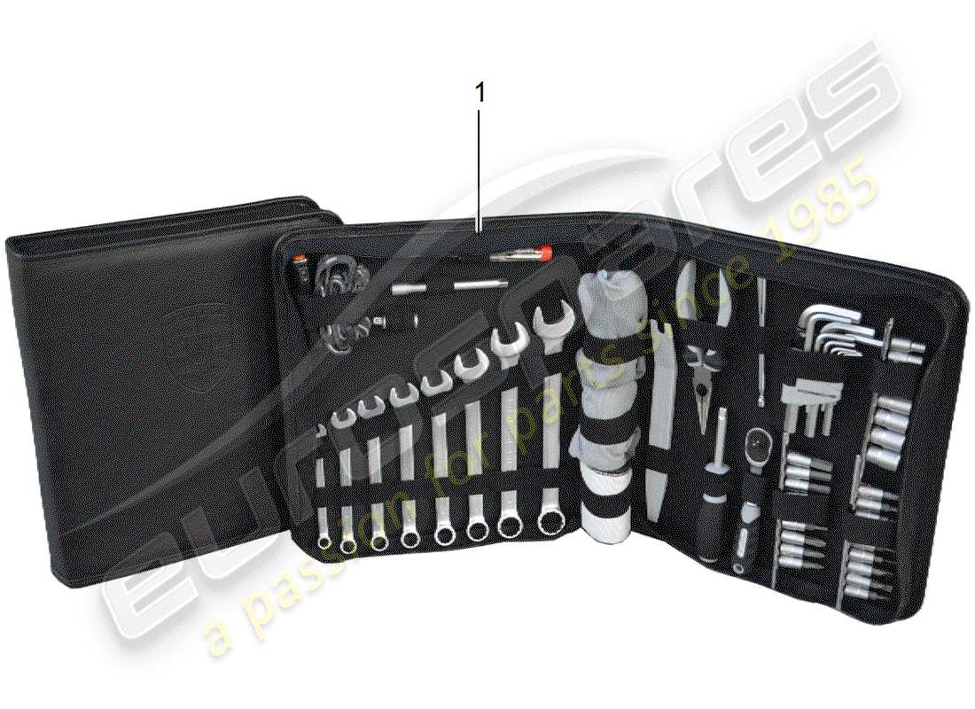 porsche tequipment 98x/99x (2016) tool kit bag part diagram