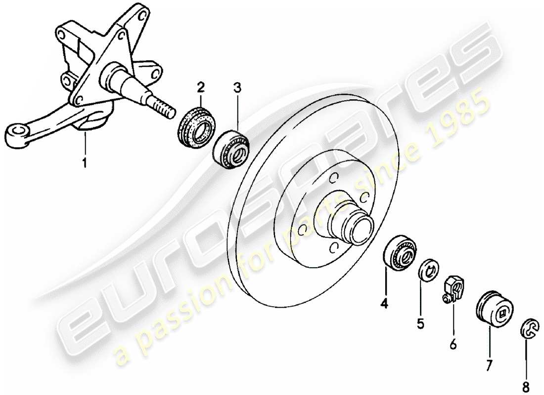 porsche 924 (1980) steering knuckle - lubricants - d >> - mj 1980 part diagram