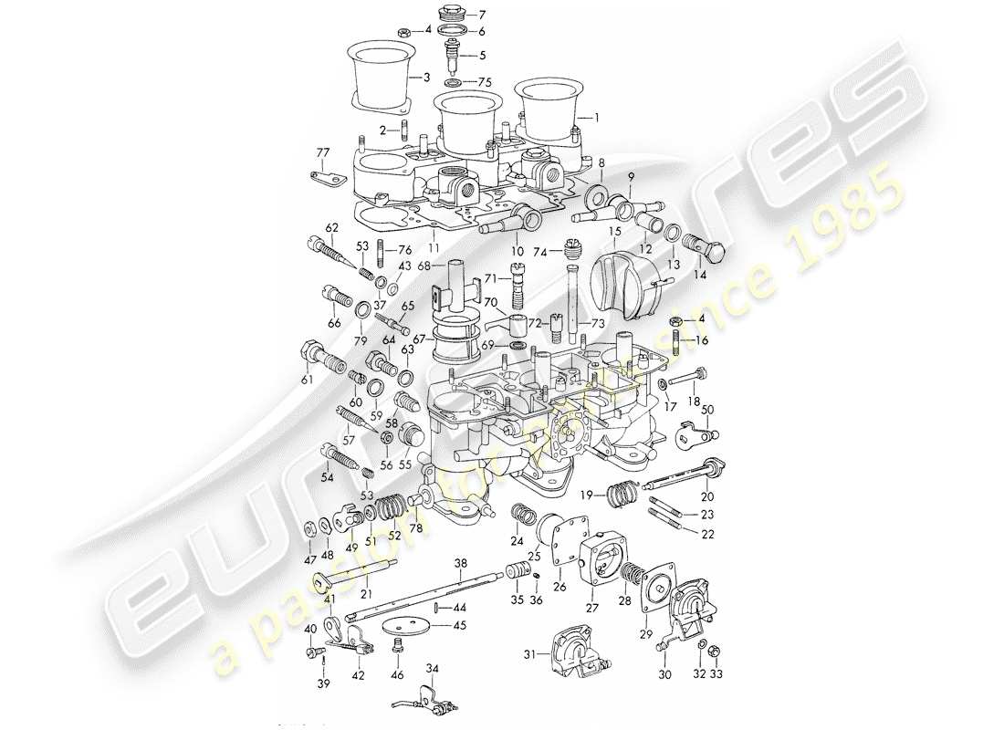 porsche 911/912 (1967) single parts - carburetor - - weber - - - 40 ida 3c-3c1 - - m 090 7001 >> - - 40 ids 3c-3c1- - m 096 0502 >> - - 40 idt/idap 3c-3c1 - - - 40 idtp 3c-3c1 - - repair set for maintenance - gasket set - see illustration: part diagram