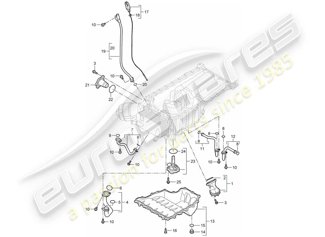 porsche cayenne (2008) suction tube part diagram