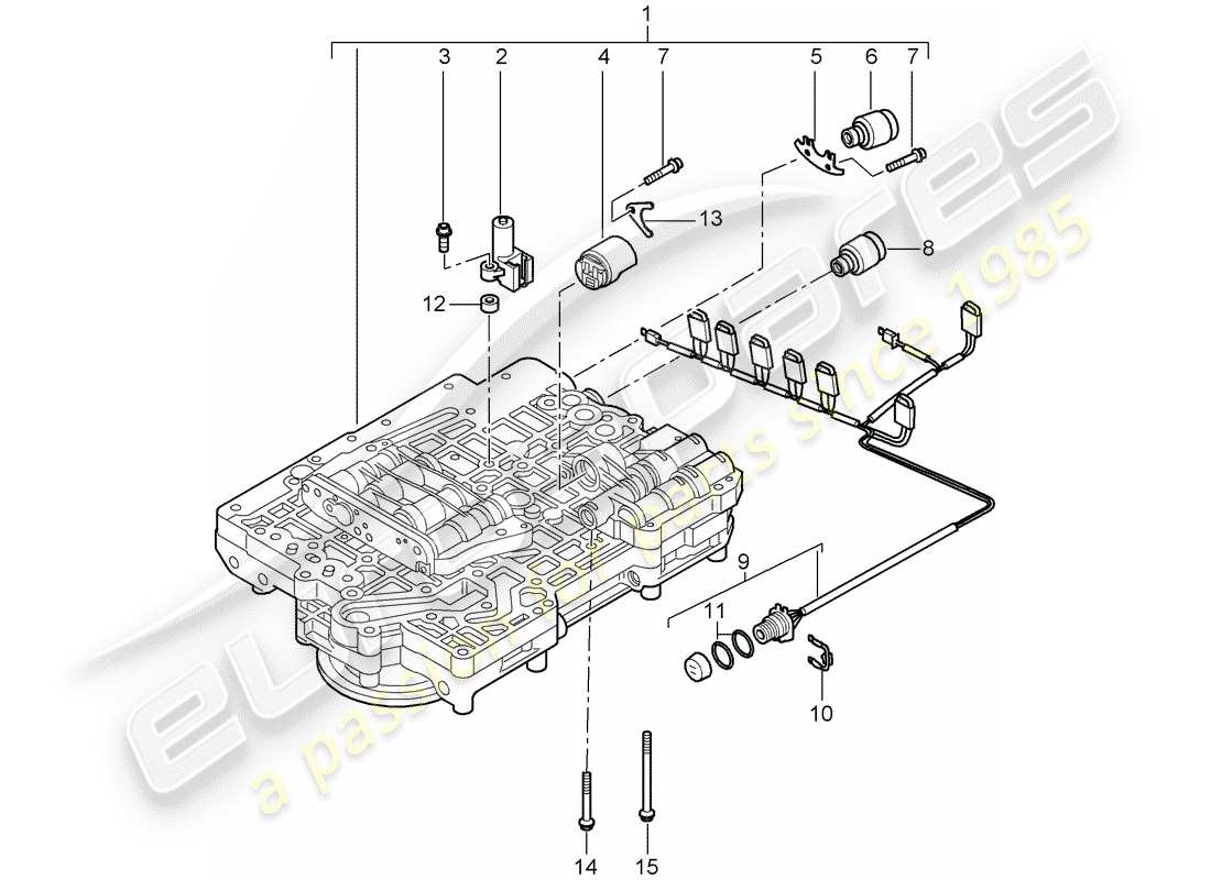 porsche cayman 987 (2008) tiptronic parts diagram