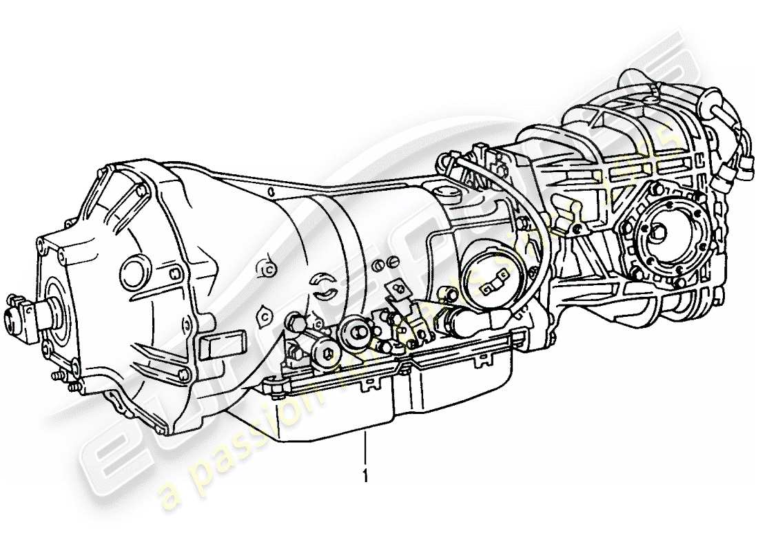 porsche replacement catalogue (1995) automatic transmission parts diagram