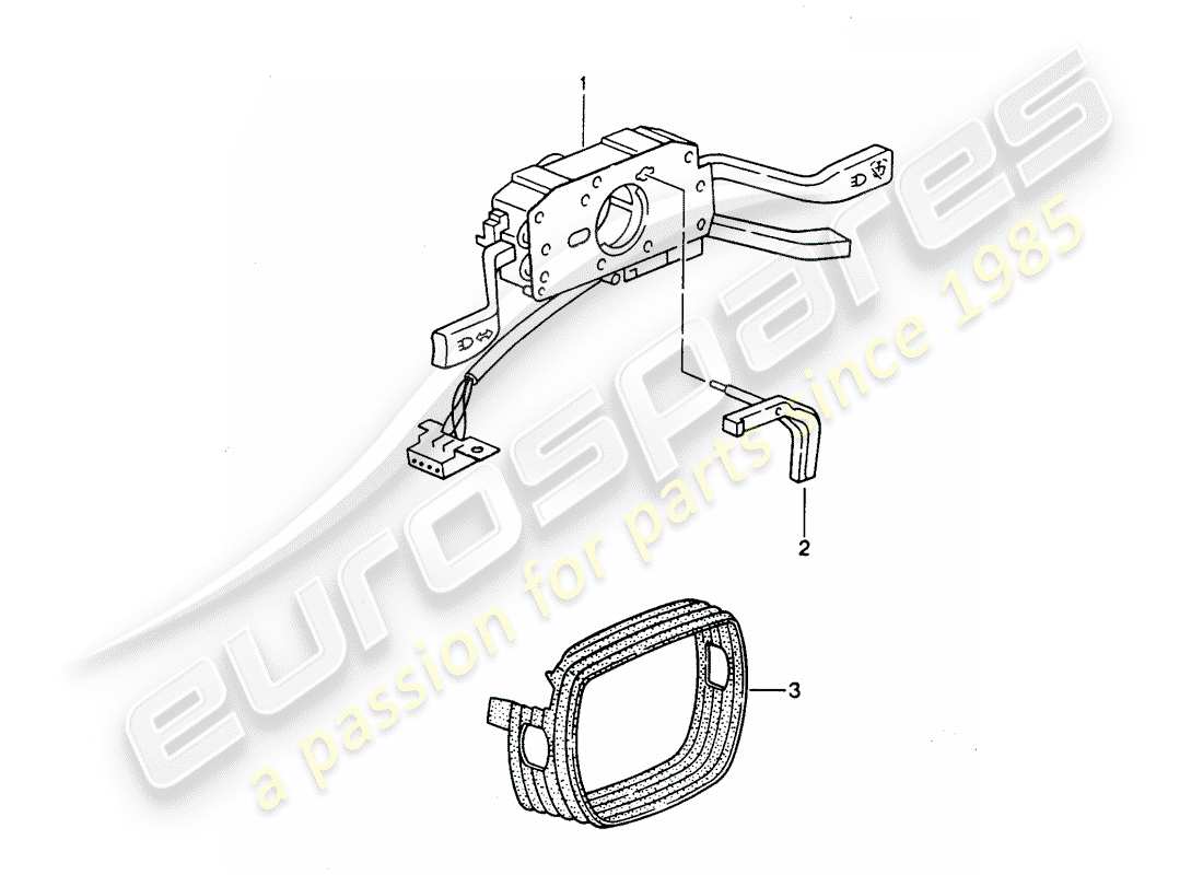 porsche 968 (1994) steering column switch part diagram