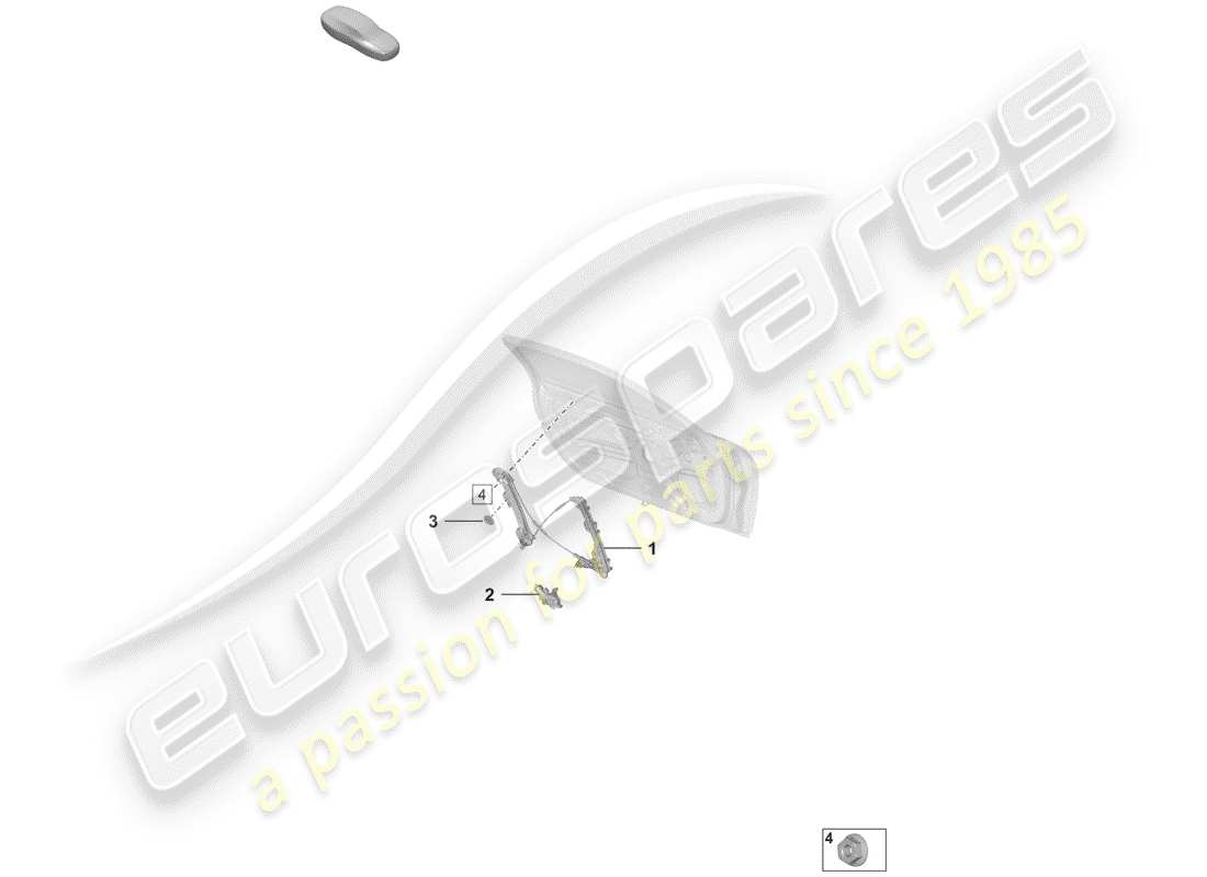 porsche 992 (2020) window regulator part diagram