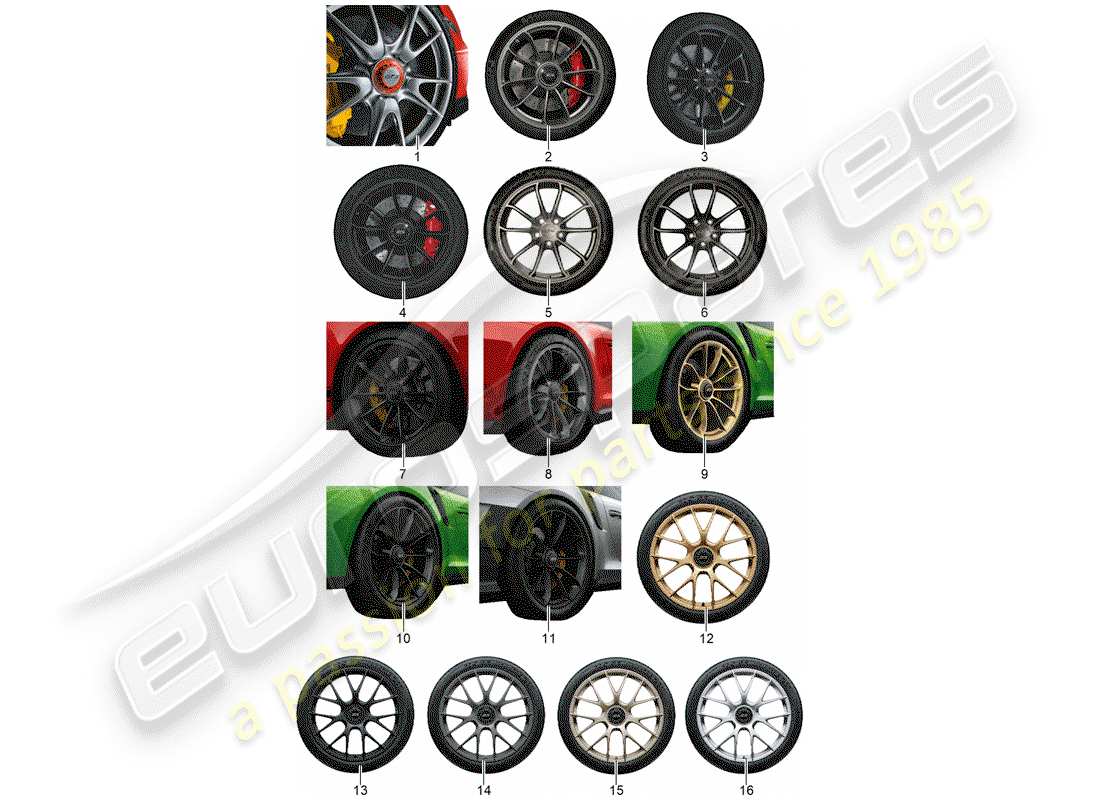 porsche tequipment 98x/99x (2016) gear set part diagram