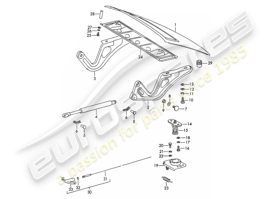 porsche 911/912 (1965) cover parts diagram