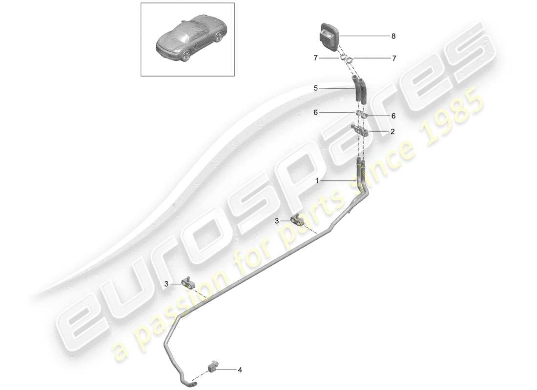 porsche boxster 981 (2012) heater part diagram