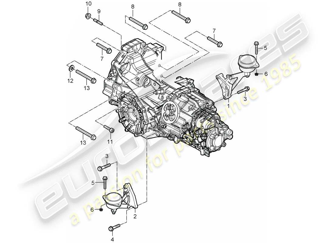 porsche cayman 987 (2006) manual gearbox parts diagram