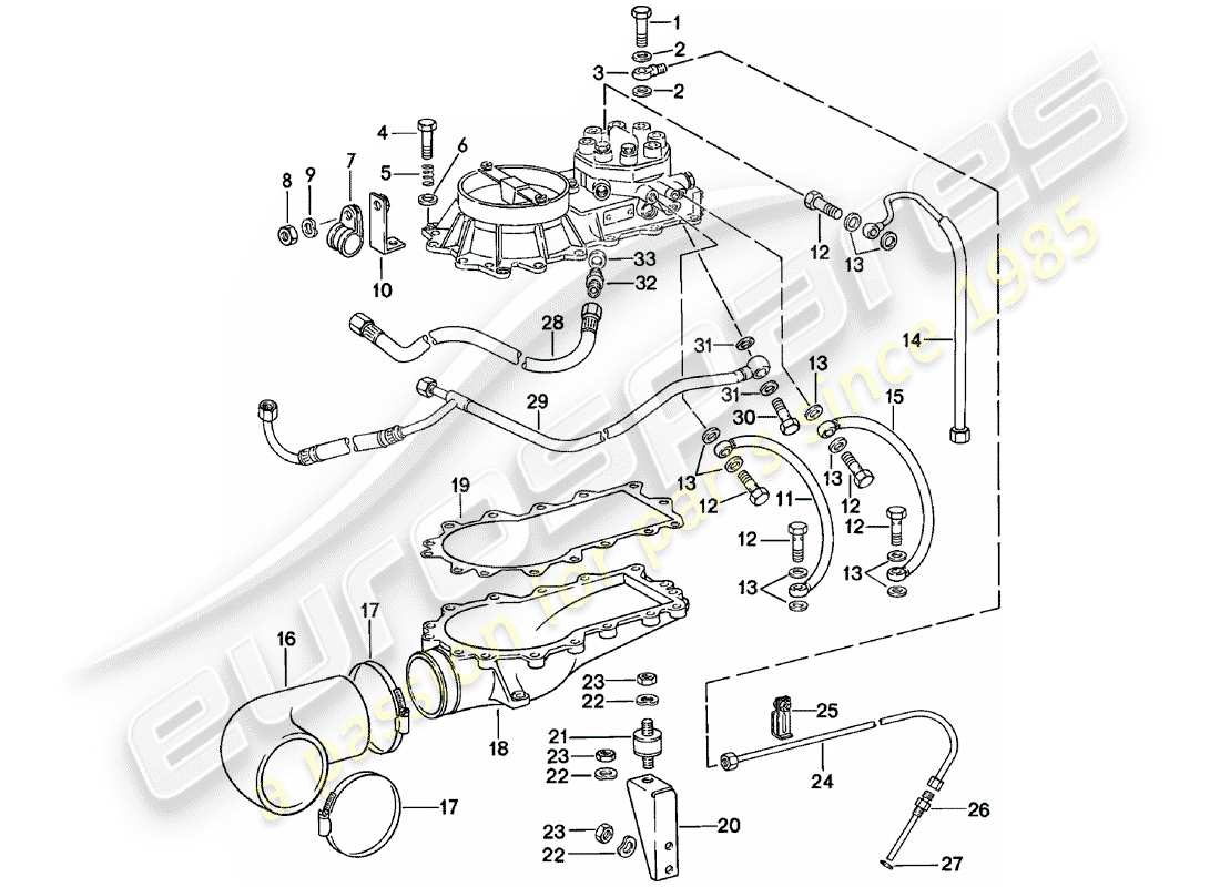 porsche 1983 (911) k-jetronic - iii parts diagram