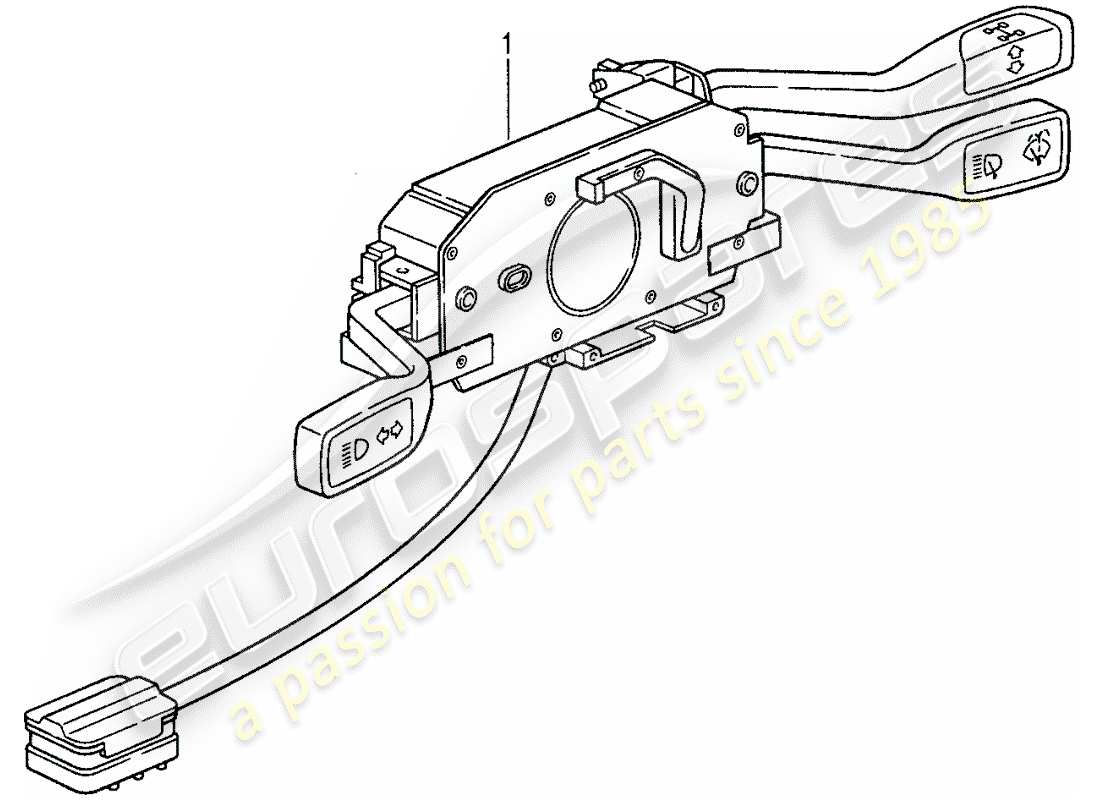 porsche 959 (1987) steering column switch part diagram