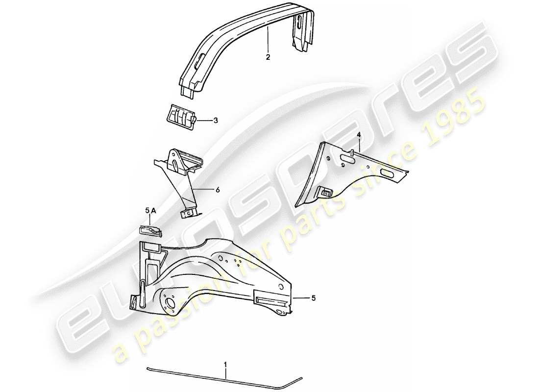 porsche 1983 (911) inner panel parts diagram