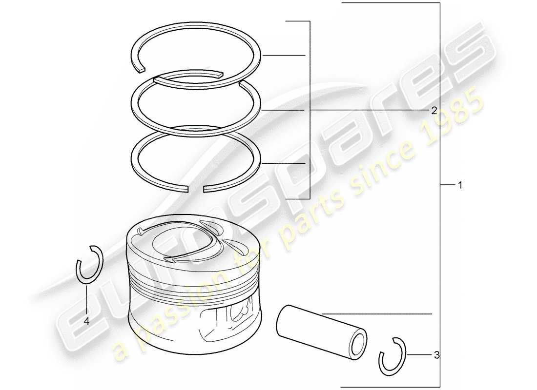 porsche cayenne (2009) piston part diagram