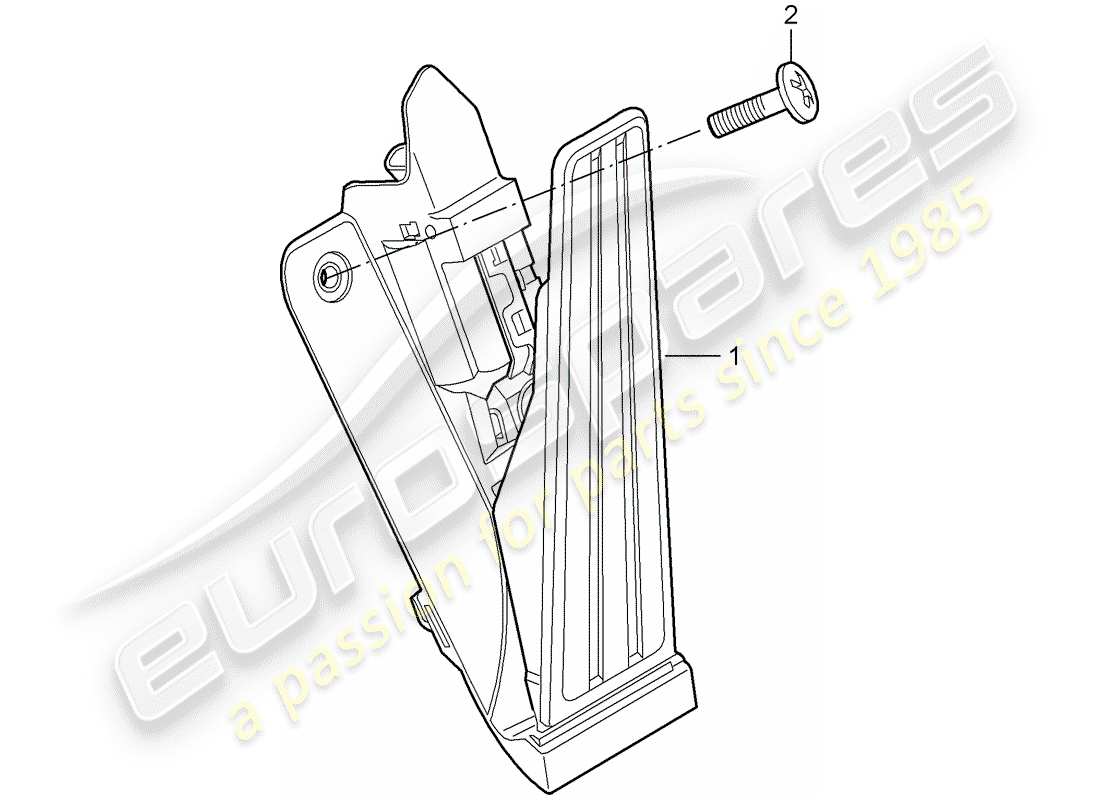 porsche cayman 987 (2006) pedals parts diagram