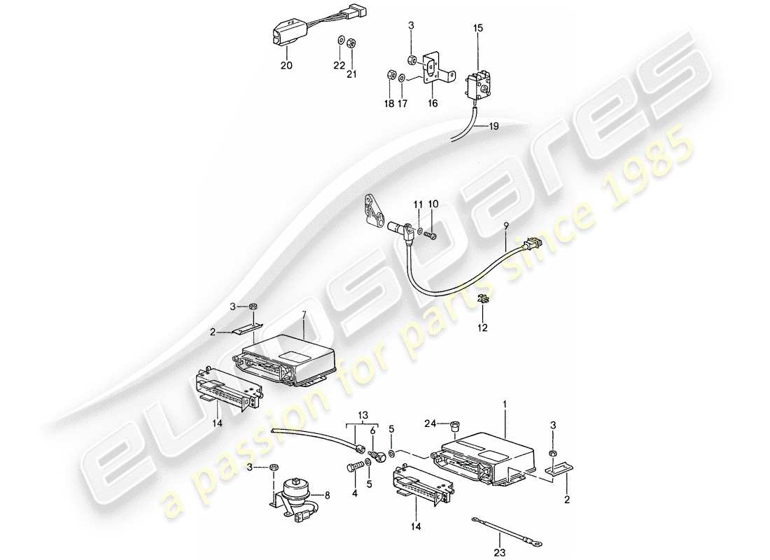 porsche 959 (1987) engine electrics 2 part diagram