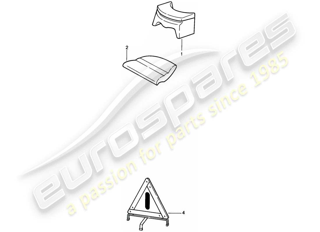 porsche 911 (1987) accessories - child seat - floor mat - vehicle cover part diagram