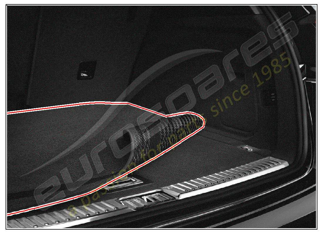 porsche tequipment cayenne (2018) luggage compartment mat part diagram