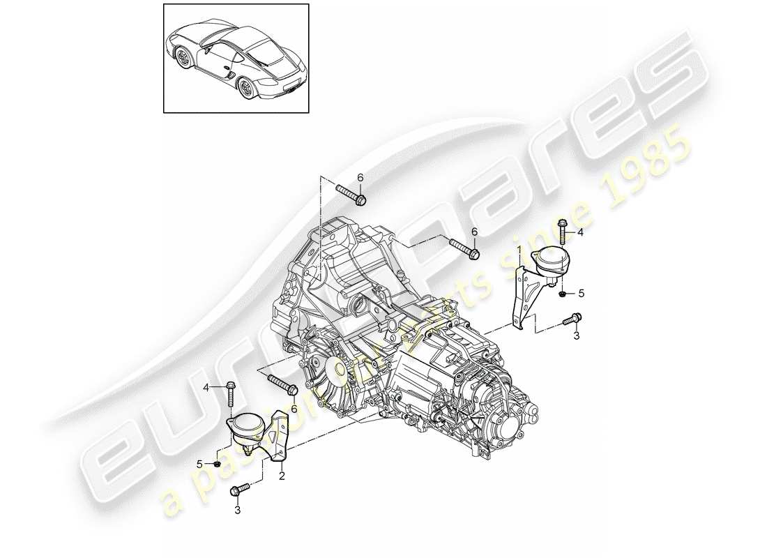 porsche cayman 987 (2012) - pdk - parts diagram
