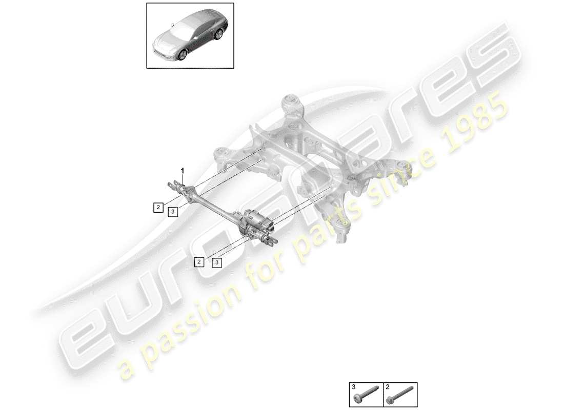 porsche panamera 971 (2020) steering part diagram